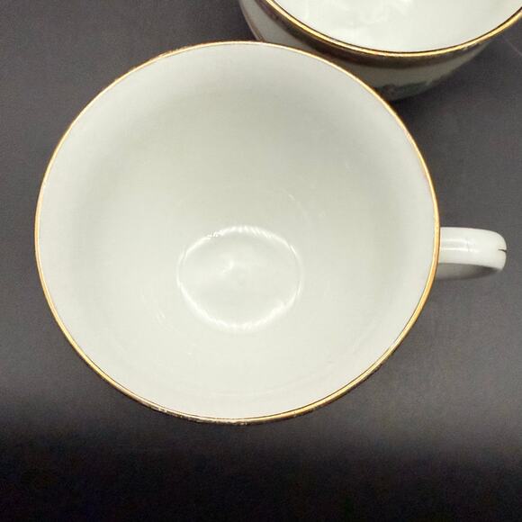 Vintage Rose Canton Famille Rose Zhongguo Zhi Zao Chinese Porcelain Teacups - Picture 10 of 15